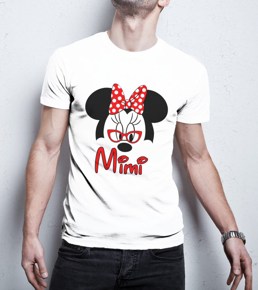 Minnie Mimi Red Bow Glasses T-Shirt