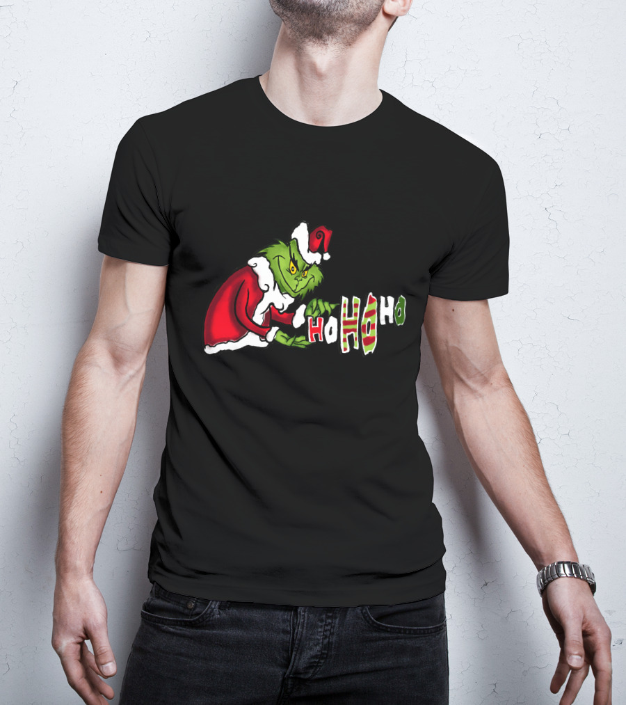 Grinch Christmas Ho Ho Ho Santa Suit Holiday Cheer T-Shirt