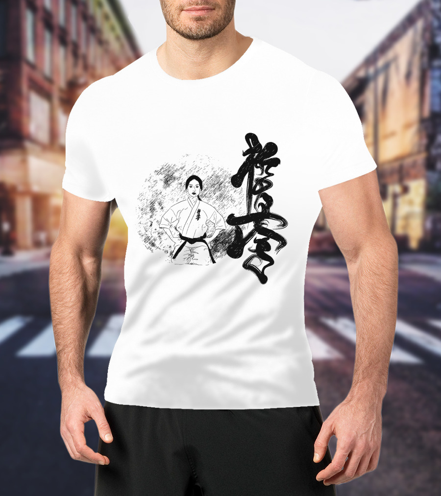 Karate Girl Black Kanji Martial Arts T-Shirt