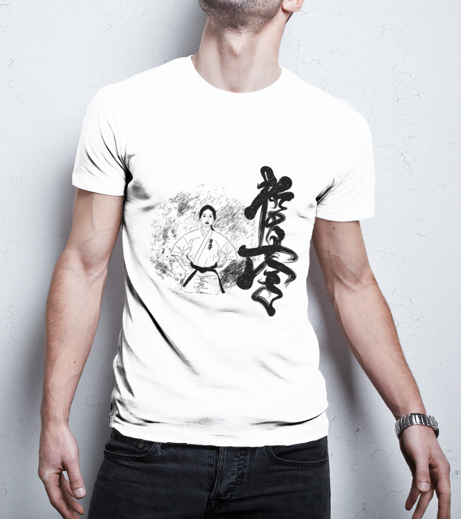 Karate Girl Black Kanji Martial Arts T-Shirt