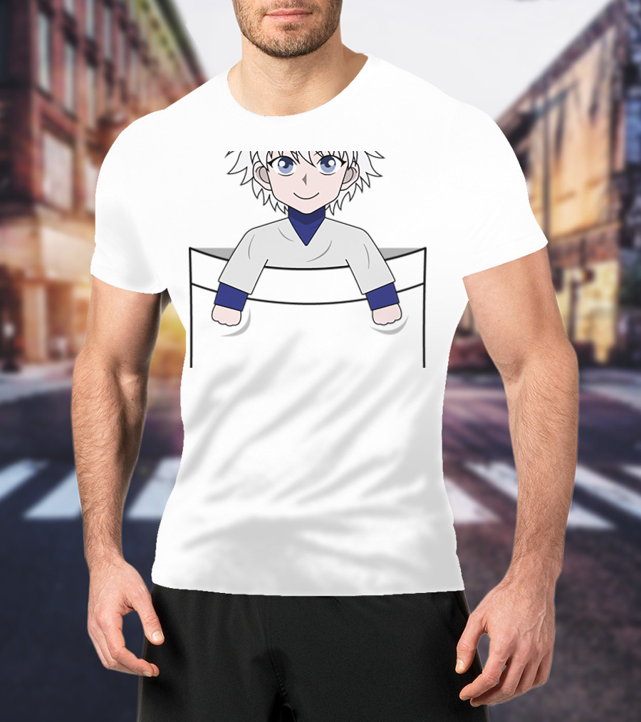 Killua Pocket Character Hunter X Hunter Anime Fan T-Shirt