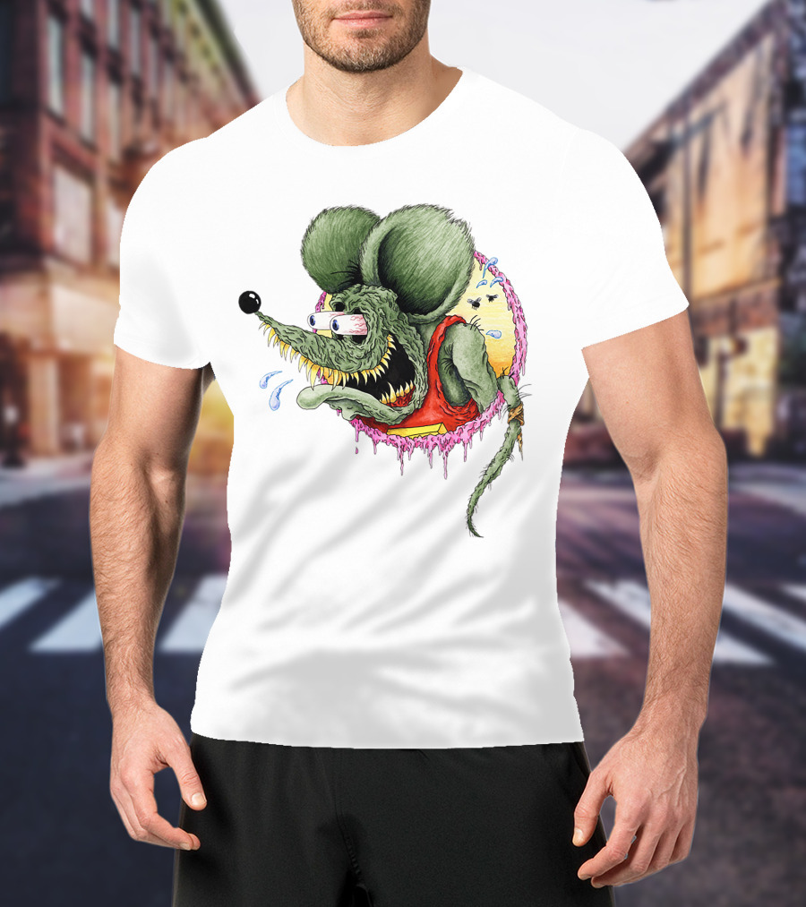 Rat Fink Classic Rat Fink Original Ed Roth Character Iconic Hot Rod T-Shirt