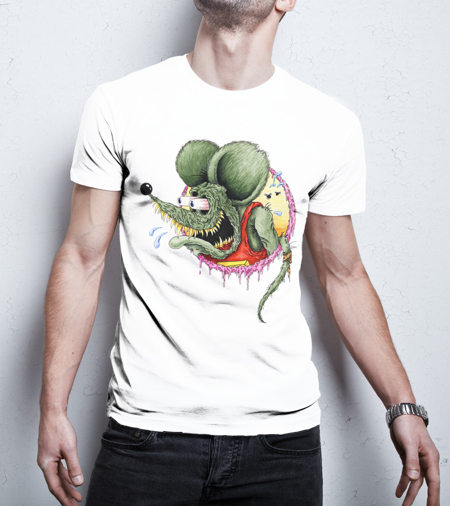 Rat Fink Classic Rat Fink Original Ed Roth Character Iconic Hot Rod T-Shirt