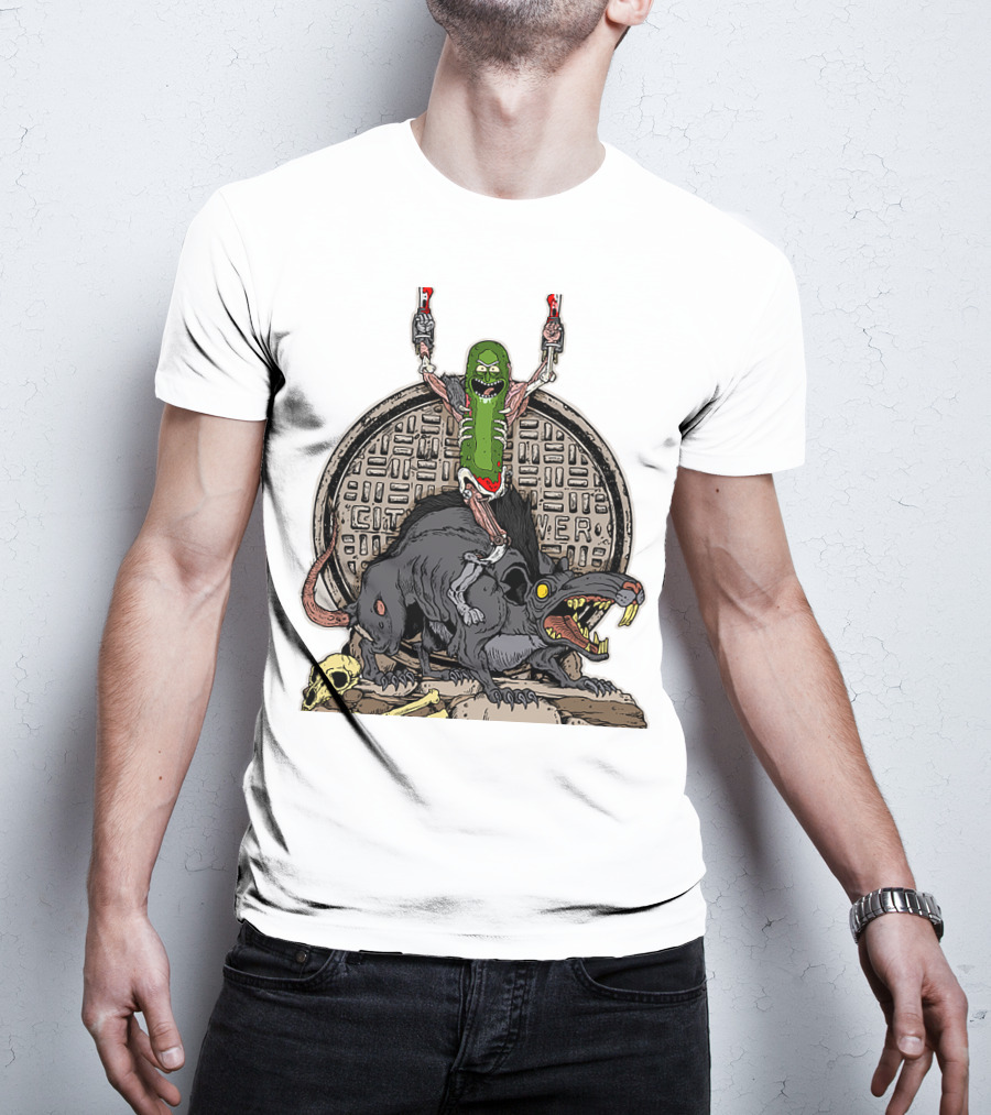 Rick And Morty Pickle Rat City Sewer Power T-Shirt