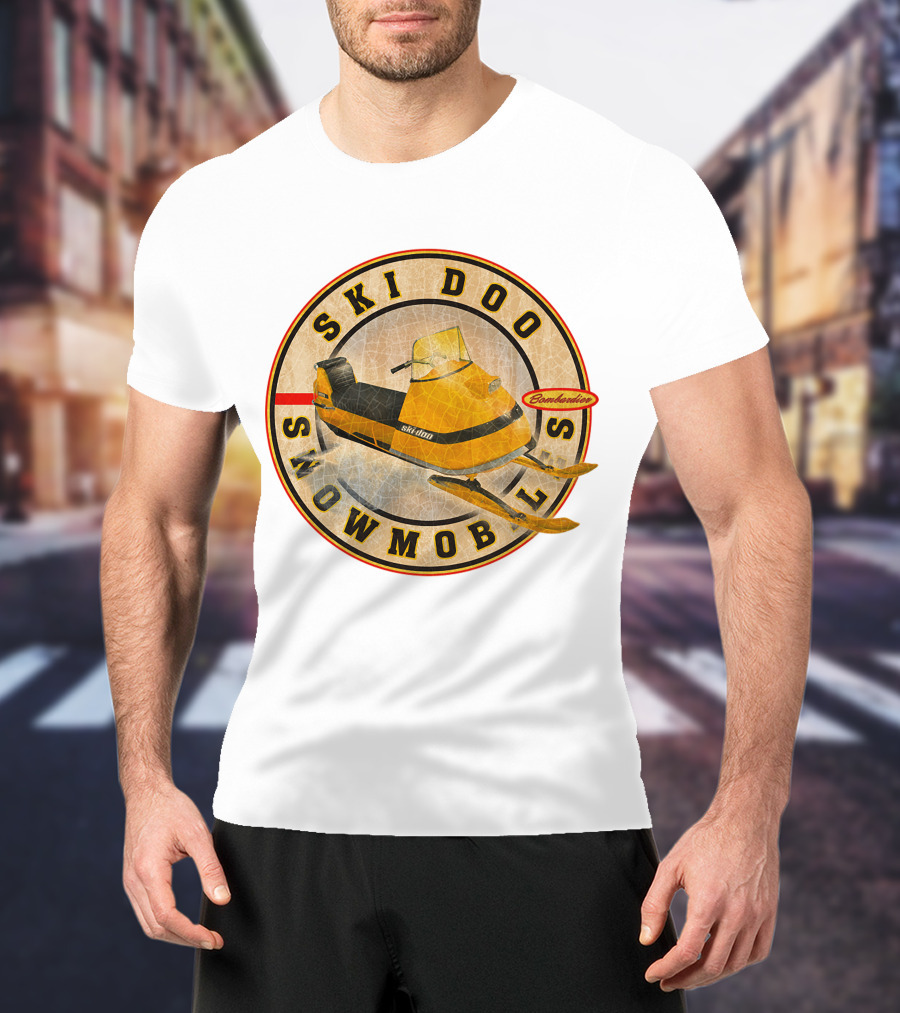 Ski Doo Vintage Bombardier Snowmobiles Classic Emblem T-Shirt