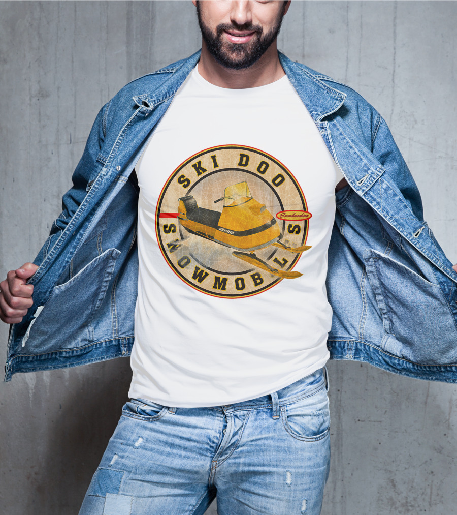 Ski Doo Vintage Bombardier Snowmobiles Classic Emblem T-Shirt