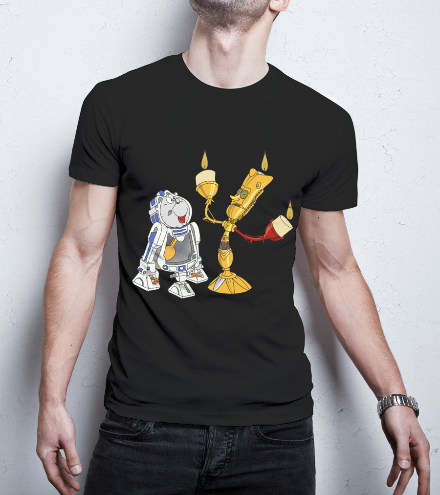 Star Wars The Beastly Duo Crossover Candle Bots T-Shirt
