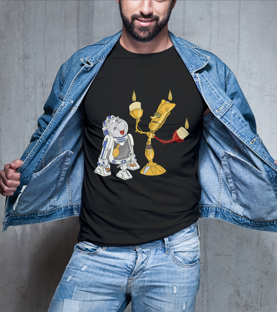 Star Wars The Beastly Duo Crossover Candle Bots T-Shirt