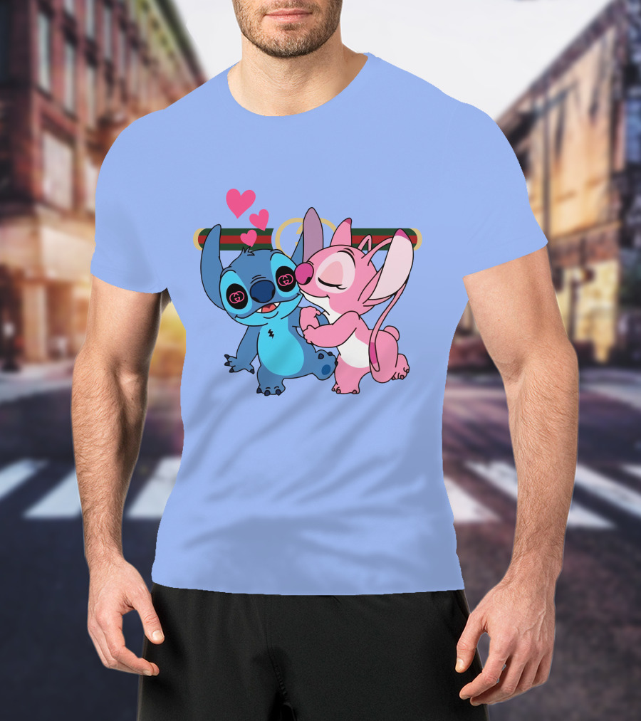 Stitch Love GC223 Hearts And Characters T-Shirt