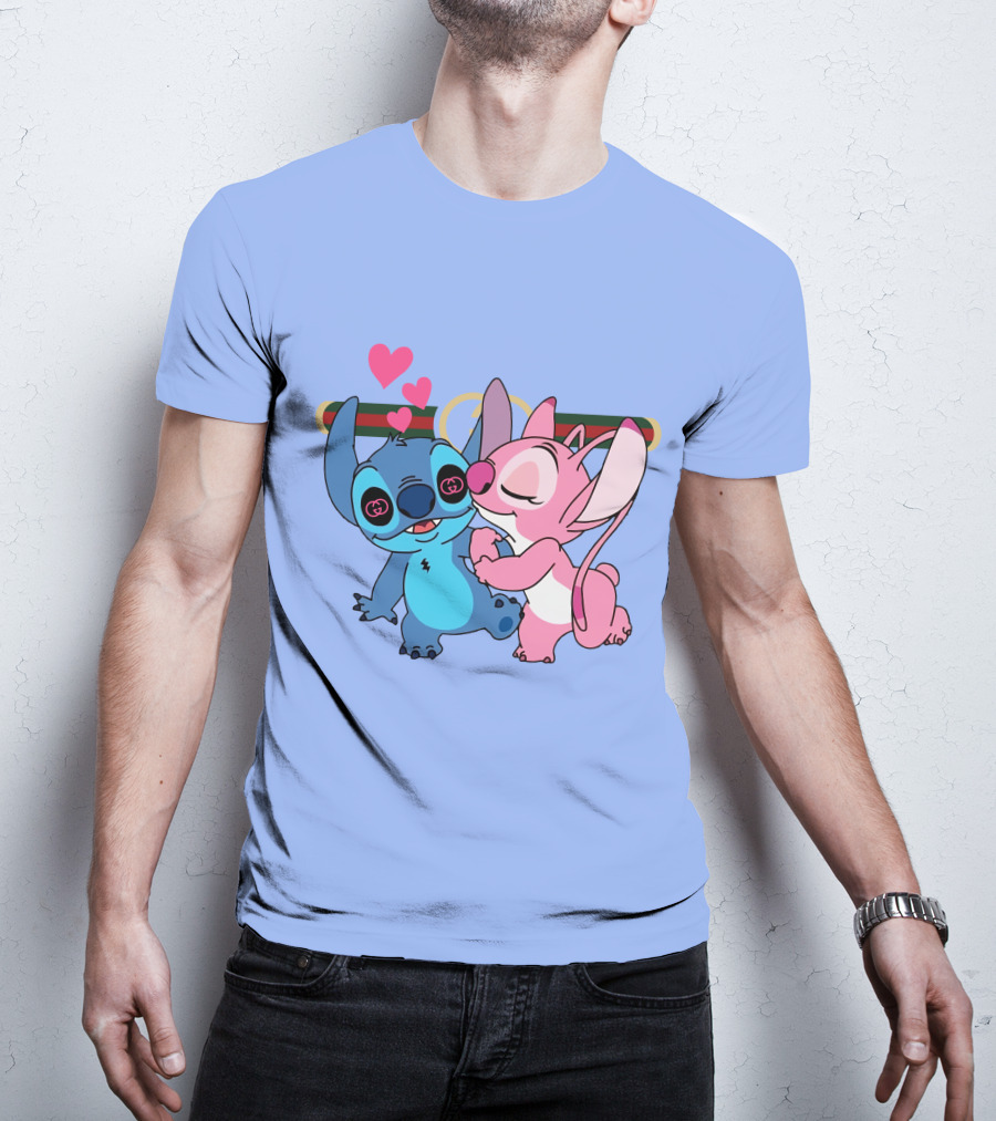 Stitch Love GC223 Hearts And Characters T-Shirt