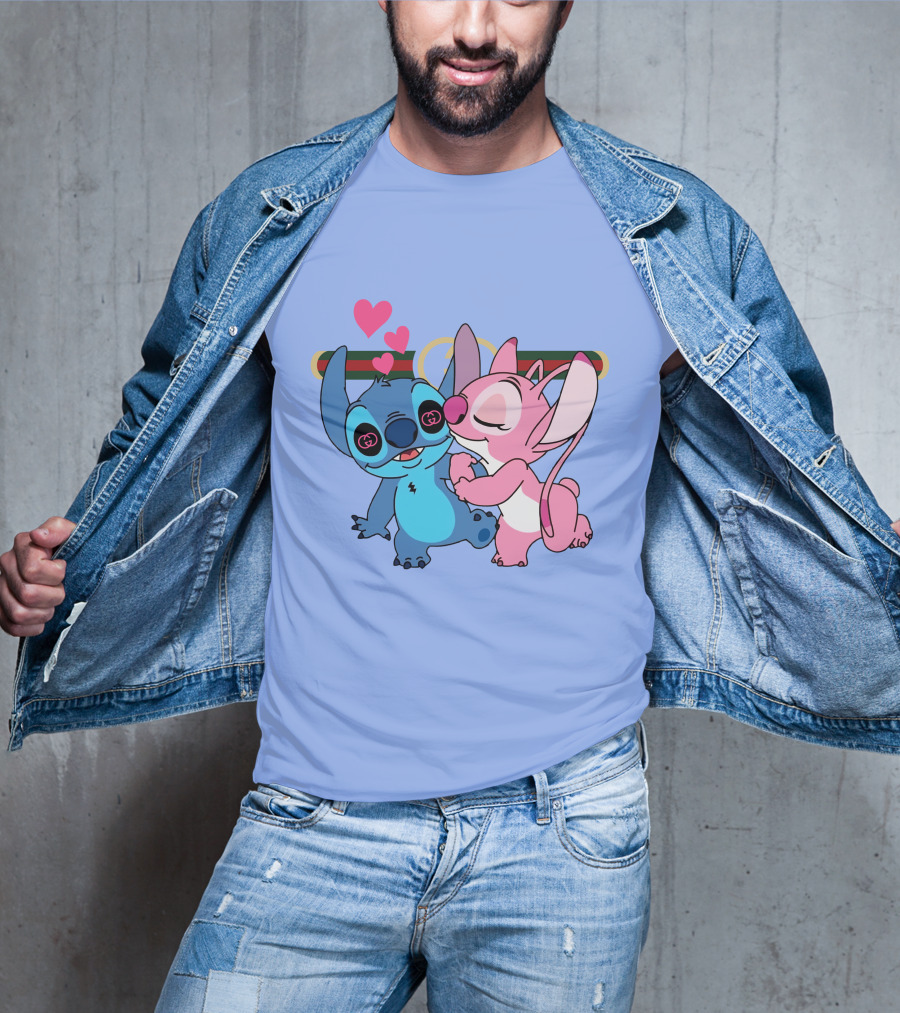 Stitch Love GC223 Hearts And Characters T-Shirt