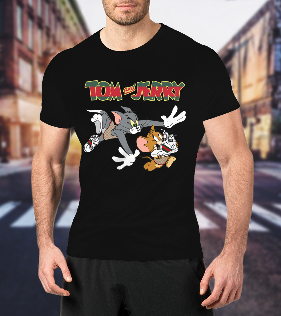 Tom And Jerry Classic Cartoon Chase T-Shirt