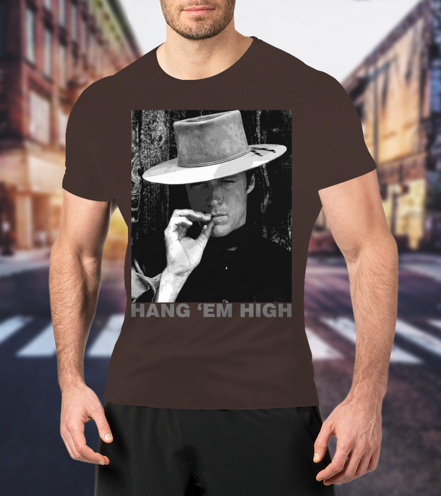 Hang 'Em High Western Style Cowboy Smoking T-Shirt