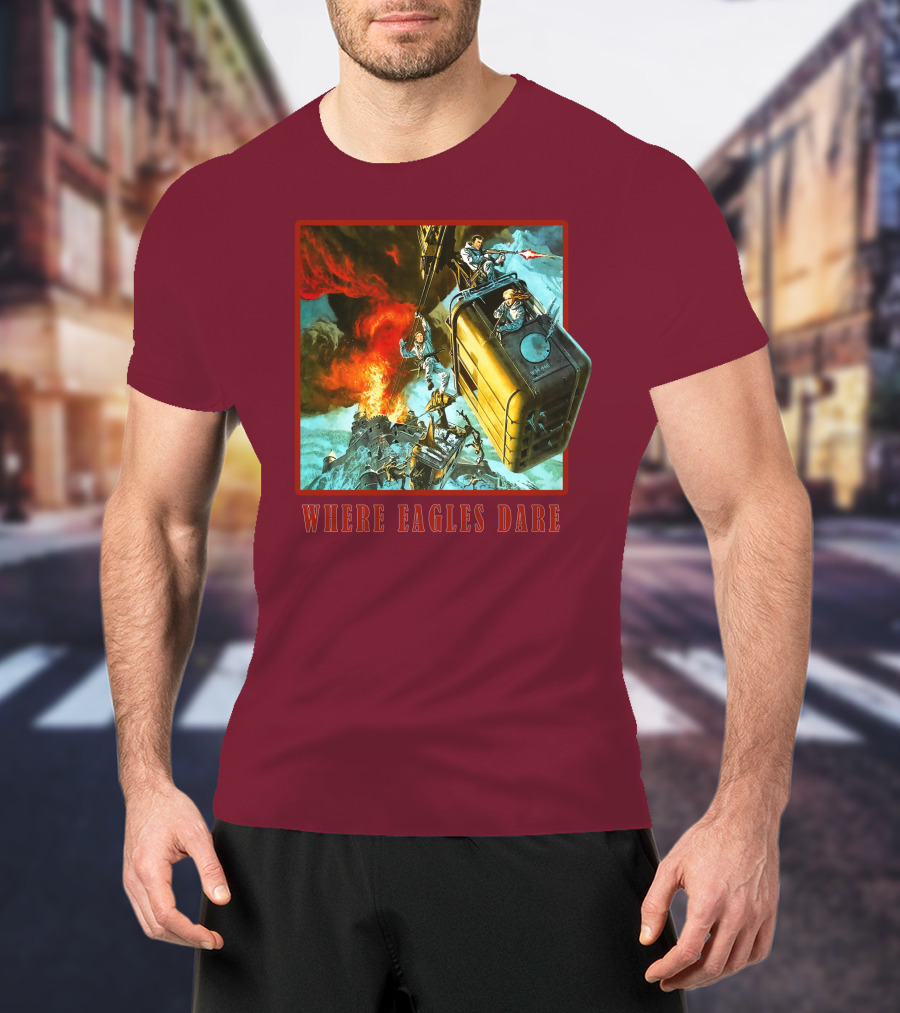 Where Eagles Dare Cable Car Adventure Explosive Action Scene 001 T-Shirt