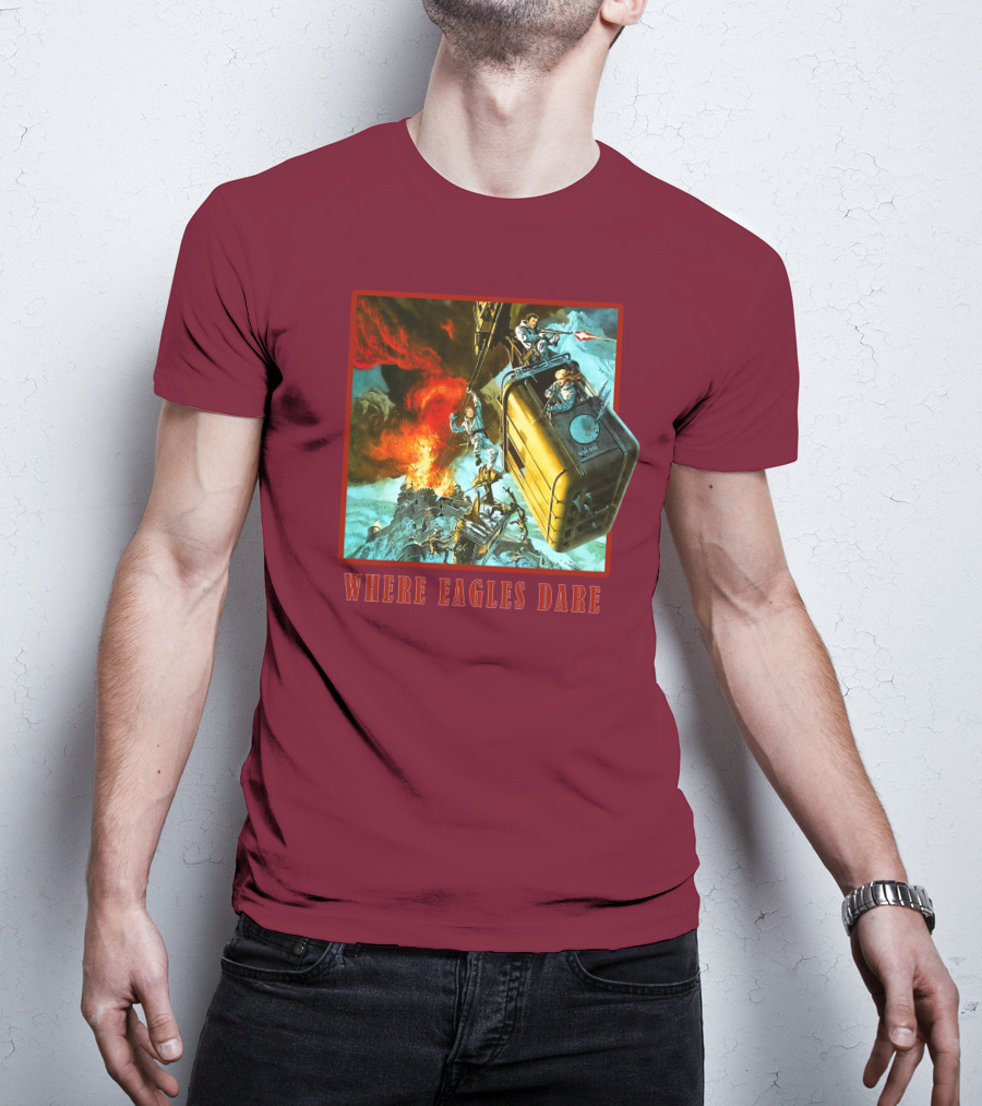 Where Eagles Dare Cable Car Adventure Explosive Action Scene 001 T-Shirt