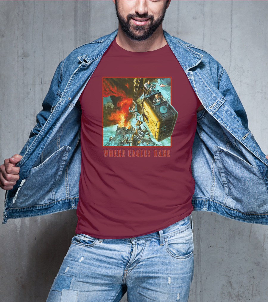Where Eagles Dare Cable Car Adventure Explosive Action Scene 001 T-Shirt
