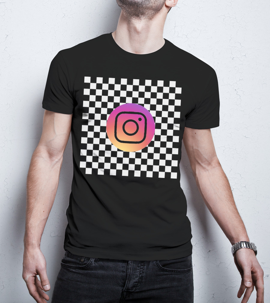 Mirror Log Scale Example Instagram Checkerboard T-Shirt