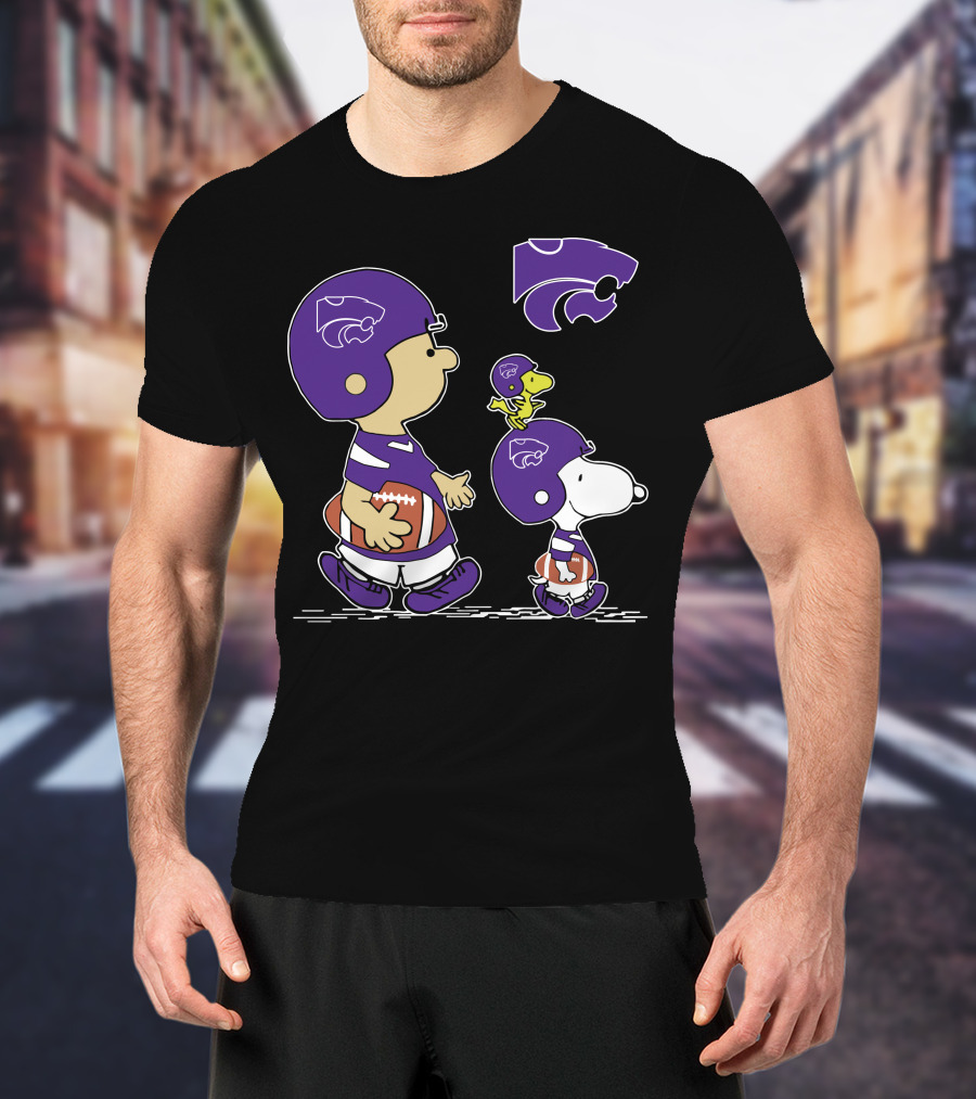 Kansas State Wildcats Football Characters Peanuts T-Shirt