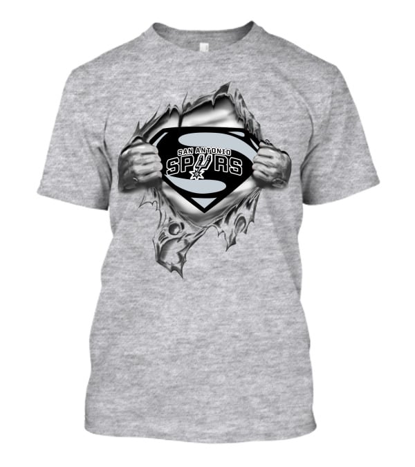 San Antonio Spurs Super Man Shield Logo Burst T-Shirt