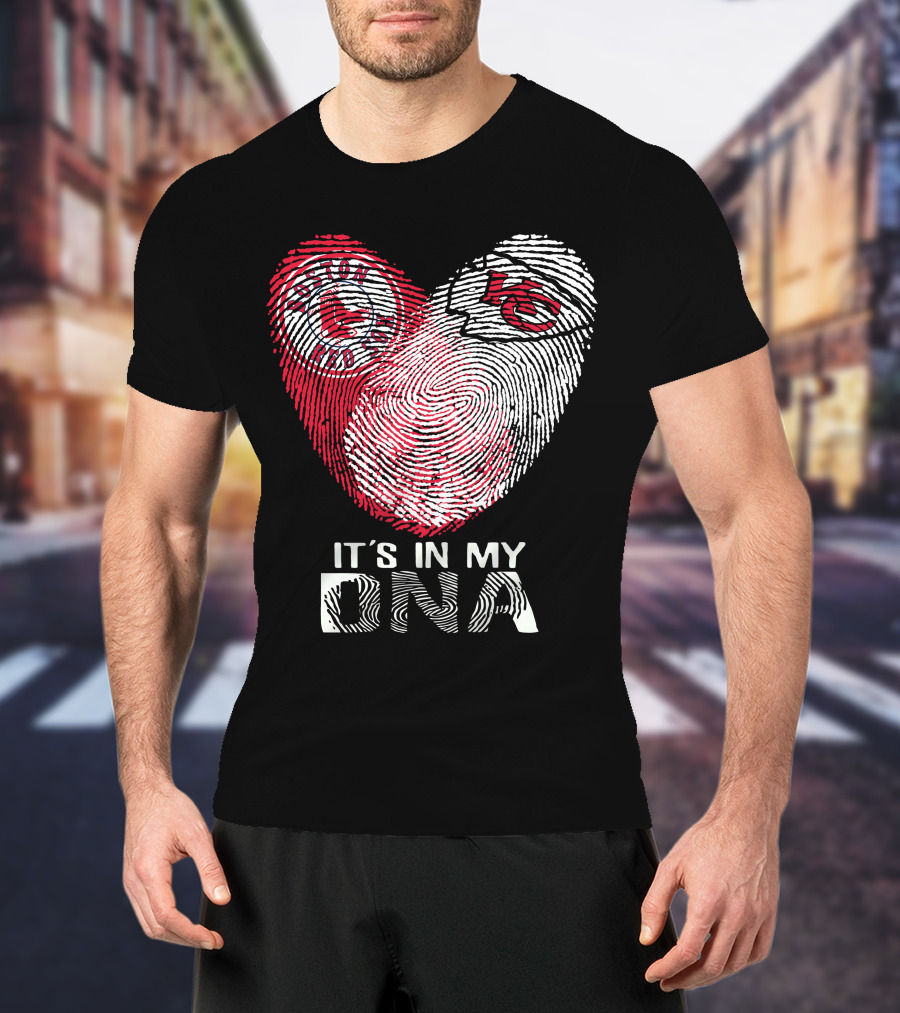 Boston Red Sox Kc Chiefs It's In My Dna T-Shirt