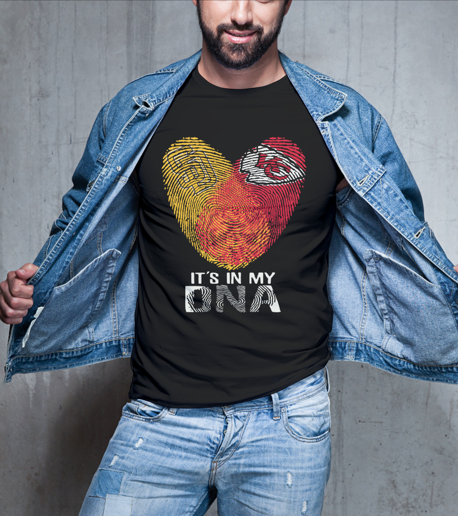 San Diego Padres Kansas City Chiefs It's In My DNA T-Shirt