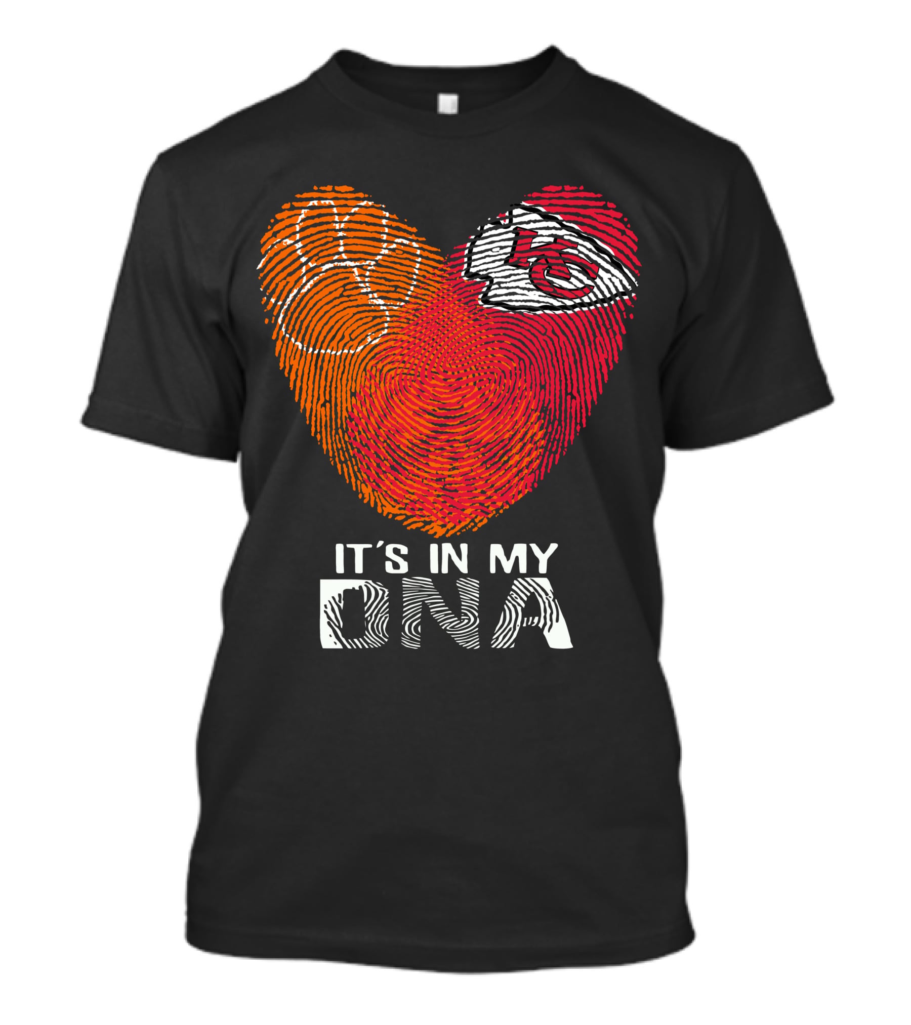 Clemson Tigers And Chiefs Dna Fingerprint Design With It's In My Dna T-Shirt