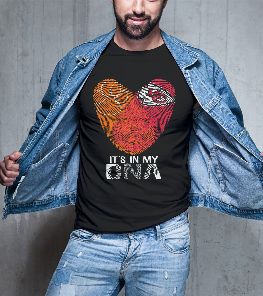 Clemson Tigers And Chiefs Dna Fingerprint Design With It's In My Dna T-Shirt