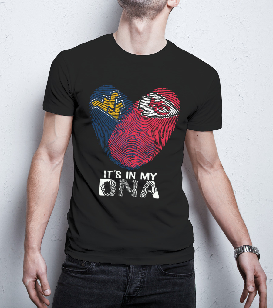 West Virginia Mountaineers And Kansas City Chiefs It's In My DNA T-Shirt