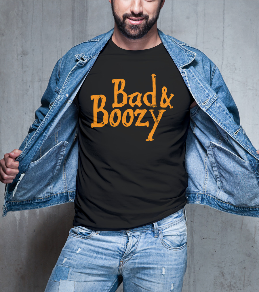 Bad And Boozy Drinking Lover Halloween T-Shirt
