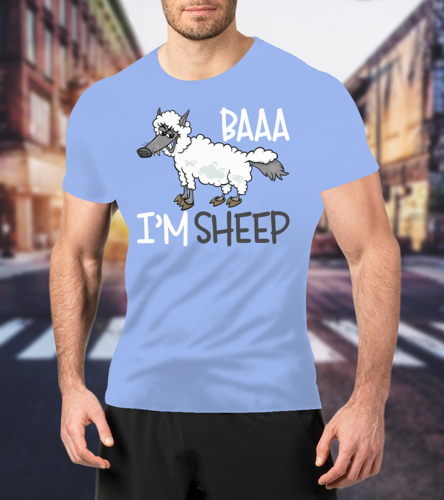 Baaa I'm A Sheep Funny Cartoon T-Shirt
