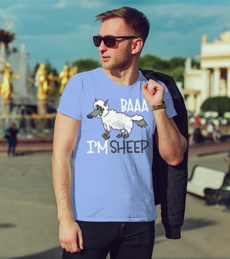 Baaa I'm A Sheep Funny Cartoon T-Shirt