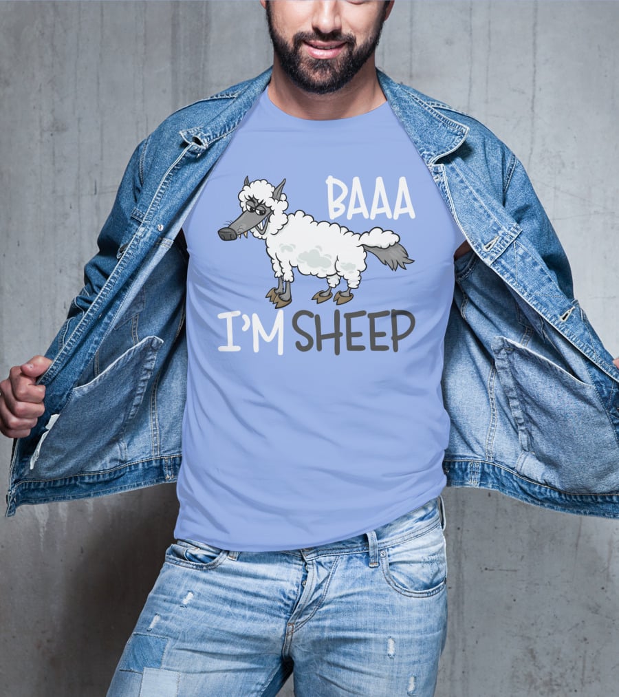Baaa I'm A Sheep Funny Cartoon T-Shirt
