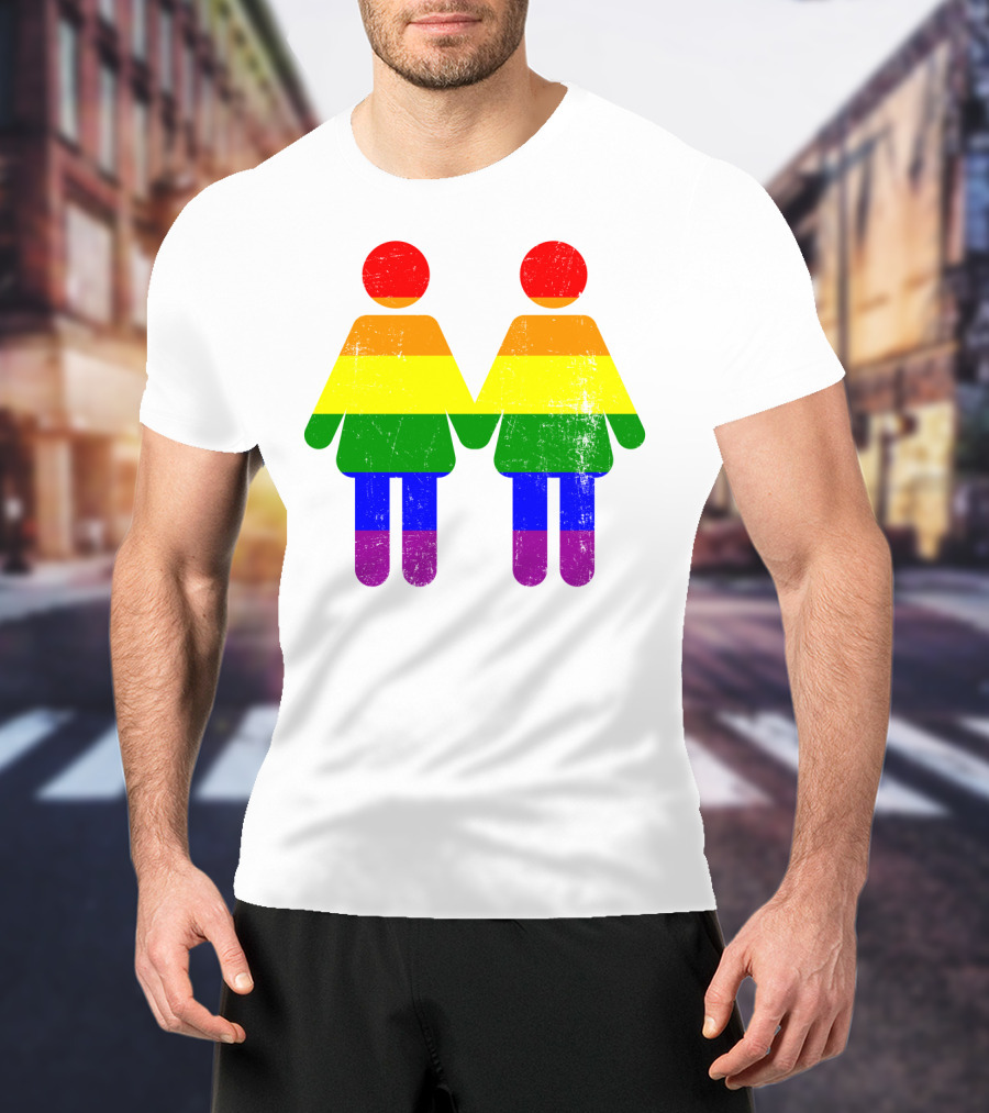 Love Is Love No Matter Lesbian Pride Rainbow Couple T-Shirt