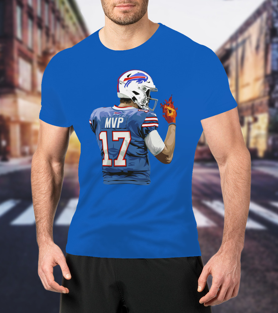 MVP 17 Josh Allen Hot Hand Buffalo Bills T-Shirt