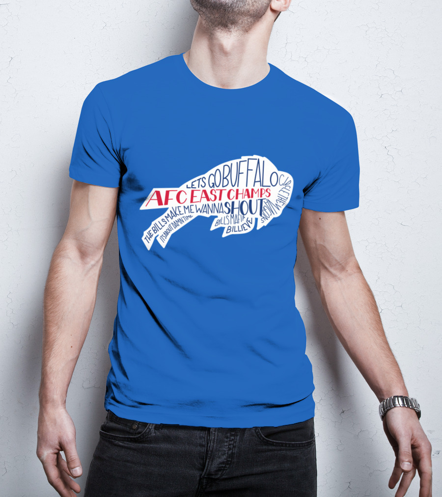 AFC East Champs Let's Go Buffalo Bills Mafia Shout T-Shirt
