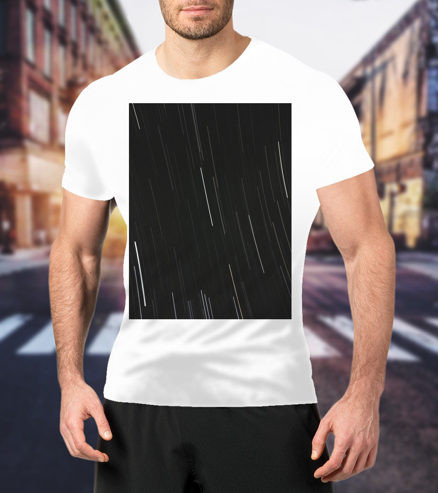 Back To Basics Scratch Night Sky Stripes T-Shirt