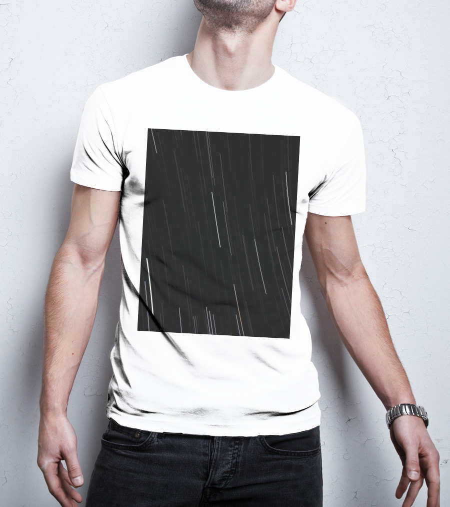 Back To Basics Scratch Night Sky Stripes T-Shirt