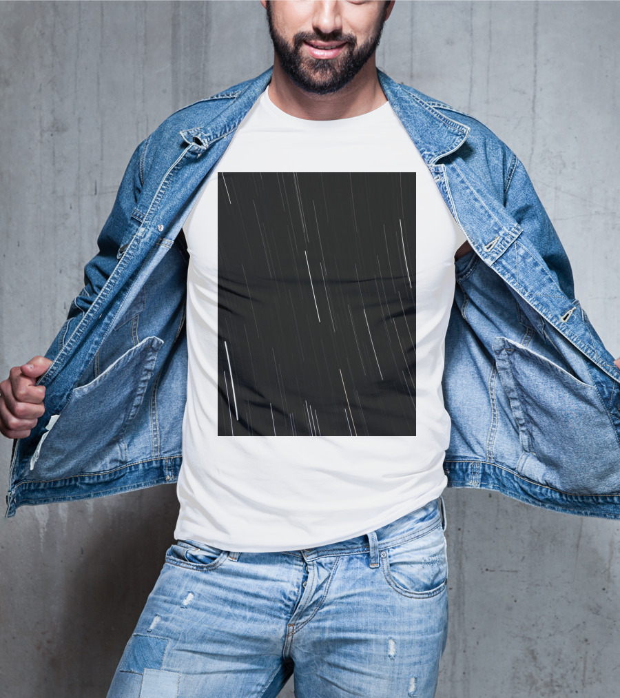 Back To Basics Scratch Night Sky Stripes T-Shirt