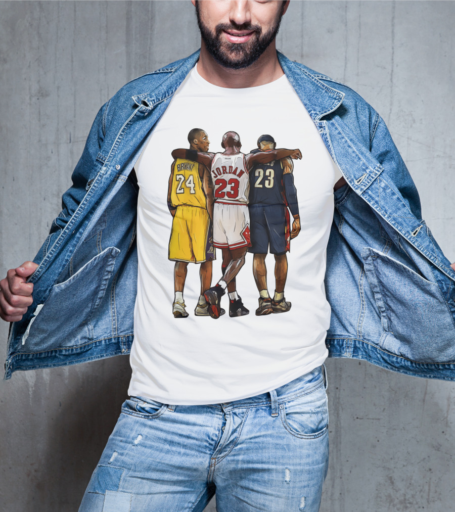 Kobe Bryant Michael Jordan 23 Lebron James 24 23 23 Lakers Bulls Cavaliers T-Shirt