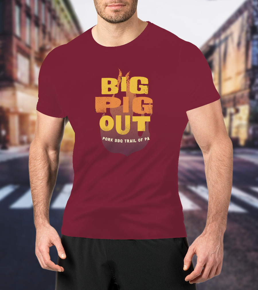 Big Pig Out Pork BBQ Trail Of PA T-Shirt