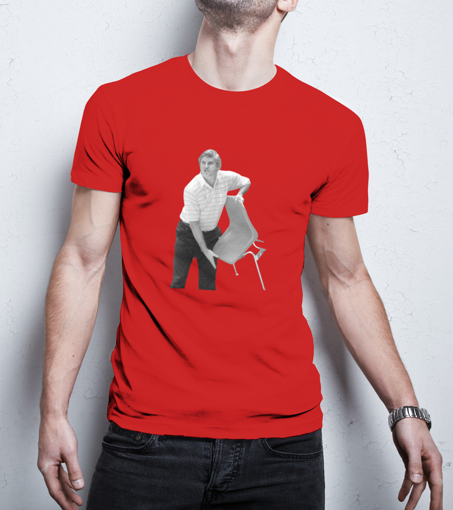 Bobby Knight Chair Throw AJ Moye Basketball Moment T-Shirt