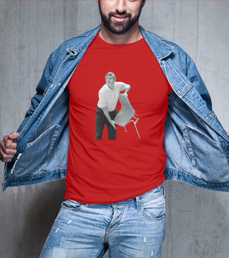 Bobby Knight Chair Throw AJ Moye Basketball Moment T-Shirt