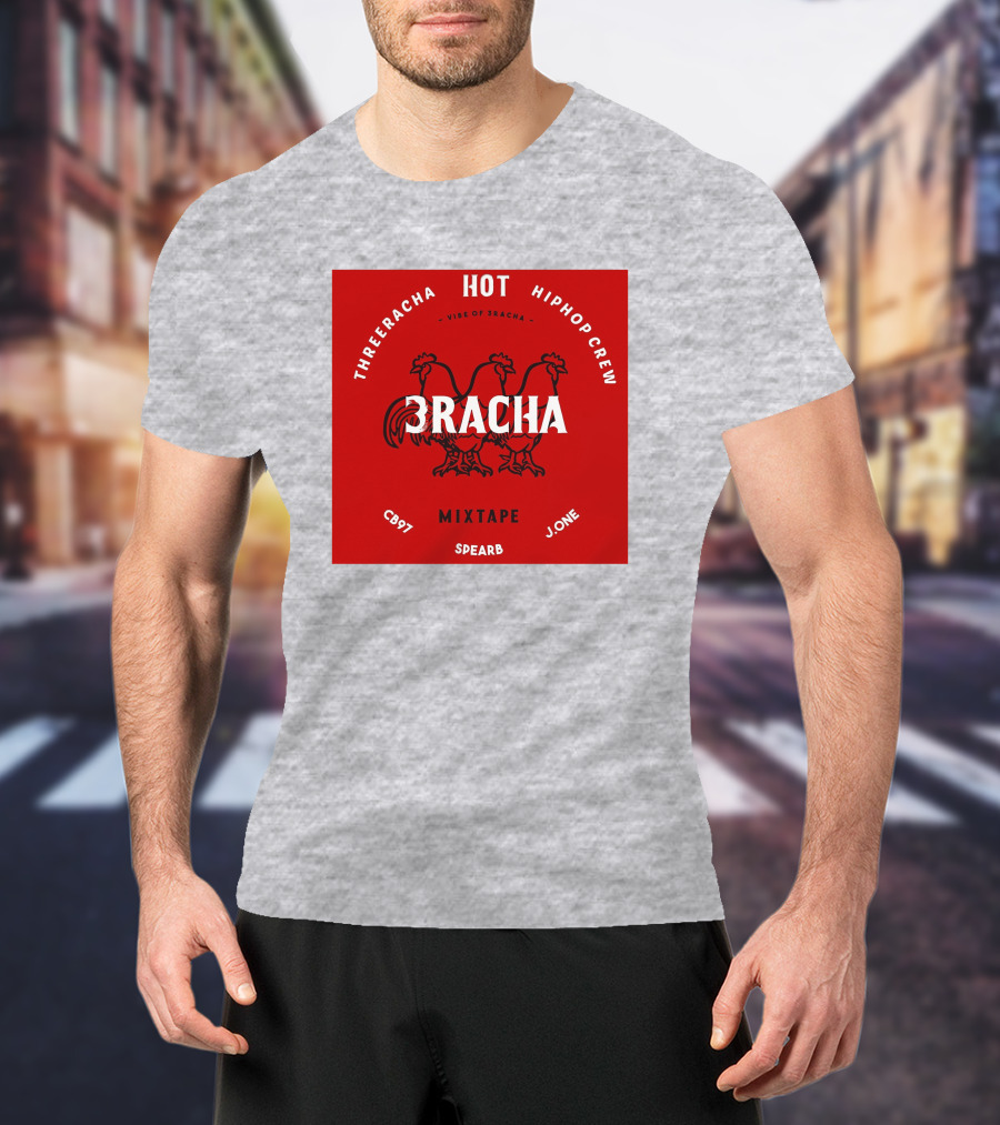 Three Racha Hot Hip Hop Crew Mixtape 3racha Vibe Of 3racha CB97 Spearb J.One T-Shirt