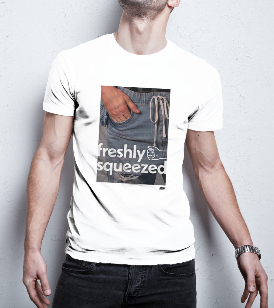 Aew Freshly Squeezed Orange Cassidy Pocket Kris Statlander T-Shirt