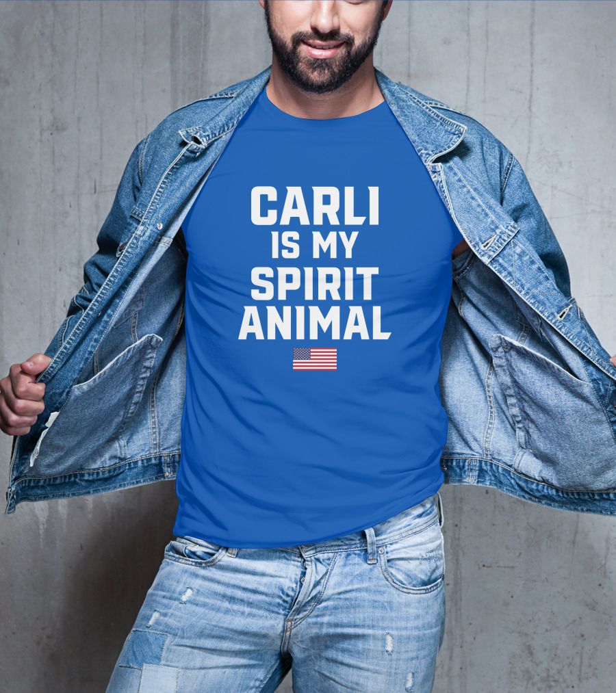 Carli Is My Spirit Animal American Flag T-Shirt