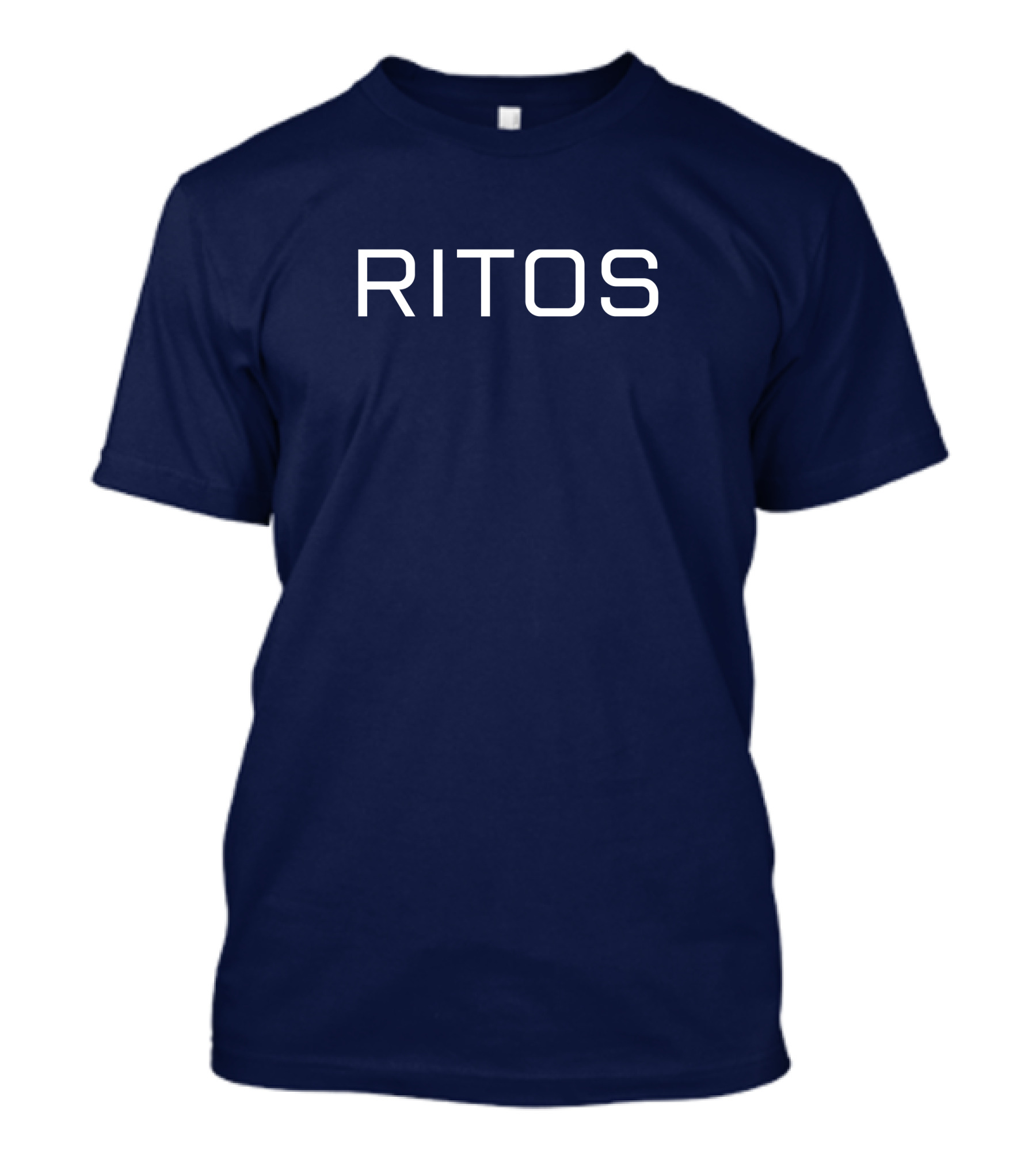 Star Trek Lower Decks Ritos Mike McMahan White Font Navy Background T-Shirt