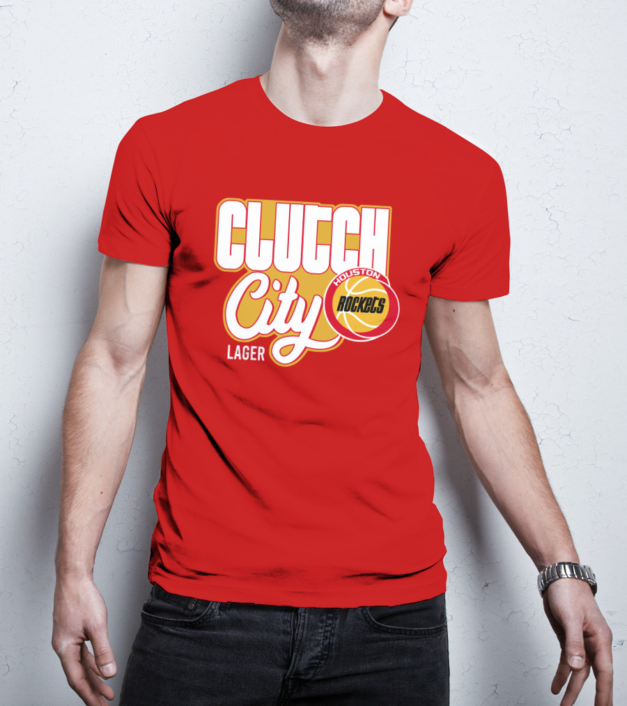 Houston Rockets Clutch City Lager Basketball Vernon Maxwell T-Shirt