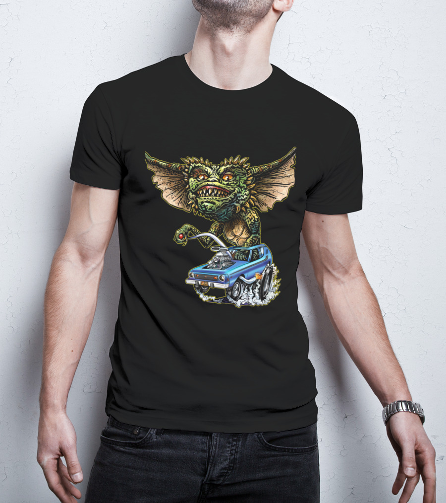 Gremlins Monster With Muscle Car Adventure T-Shirt