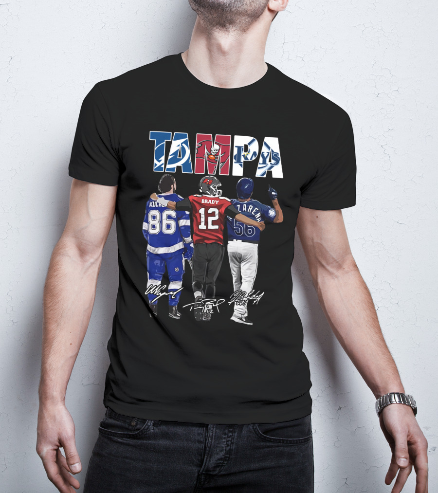 Tampa Bay Lightning Buccaneers Rays Kucherov Brady Arozarena T-Shirt
