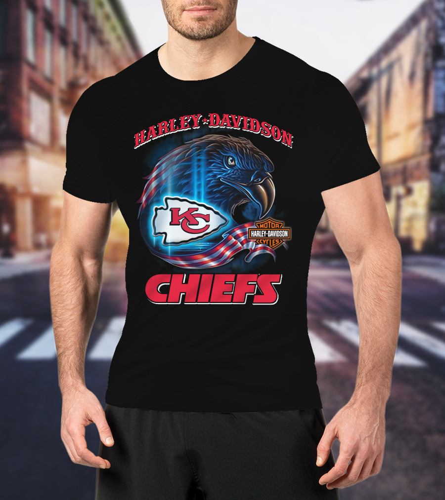 Harley Davidson Kansas City Chiefs Eagle T-Shirt